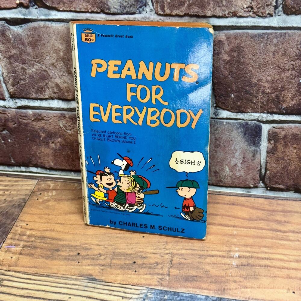 Vintage Peanuts For Everybody Paperback by Charles M. Schulz‎ (1970) 1ST FAWCETT